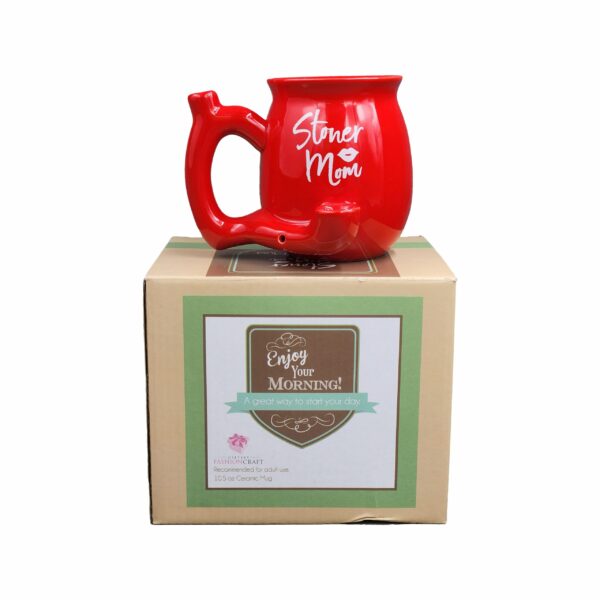 Stoner Mom Mug – Red with White Logo - Image 4