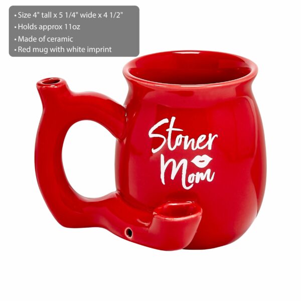 Stoner Mom Mug – Red with White Logo - Image 2
