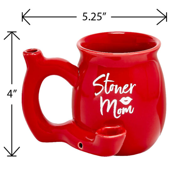 Stoner Mom Mug – Red with White Logo - Image 3