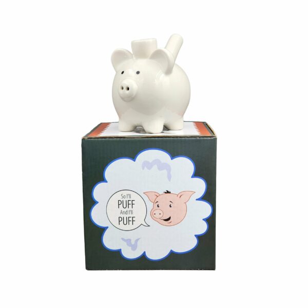 Pig Novelty Pipe – White Color - Image 4