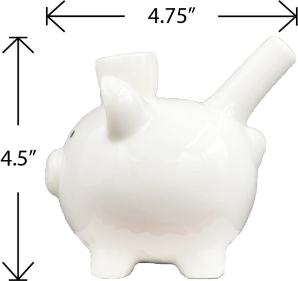 Pig Novelty Pipe – White Color - Image 3
