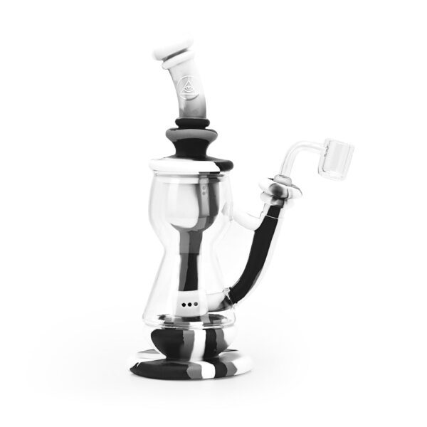 Ritual – 10” Silicone Deluxe Incycler – Black & White Marble
