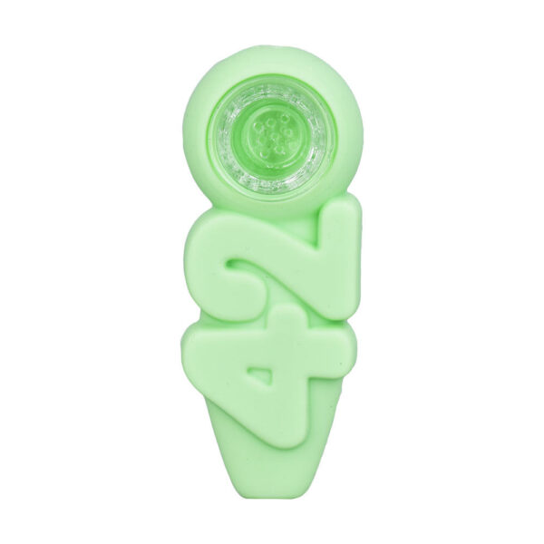 420 Silicone Hand Pipe | 4″ | Assorted Colors | 5pc Set - Image 3