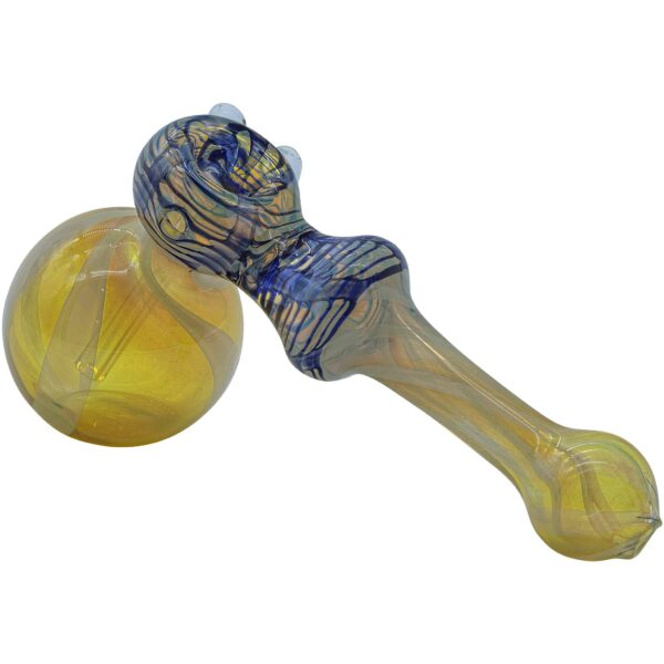 LA Pipes “Raked Hammer” Fumed Hammer Bubbler Pipe (Various Colors) - Image 5