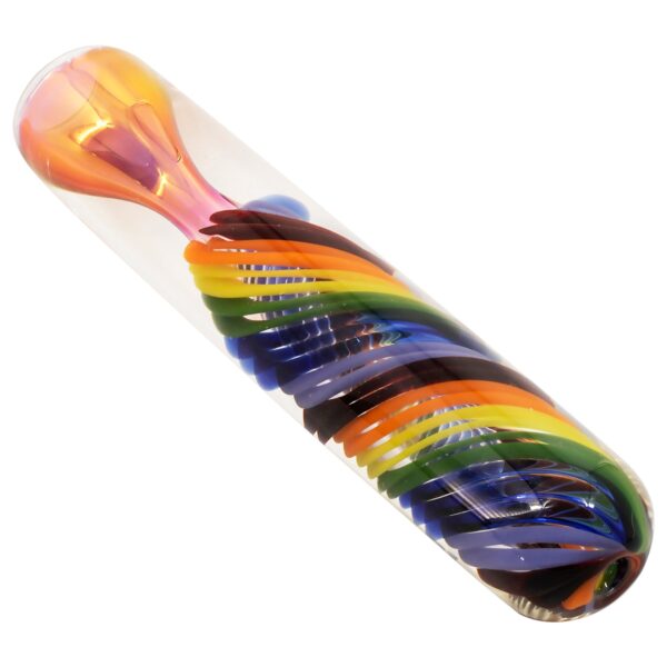 LA Pipes “Twisted Rainbow” Fumed Glass Chillum