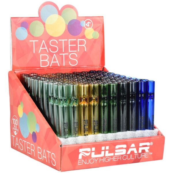 Pulsar Glass Taster – 4″ / Assorted Colors 100CT