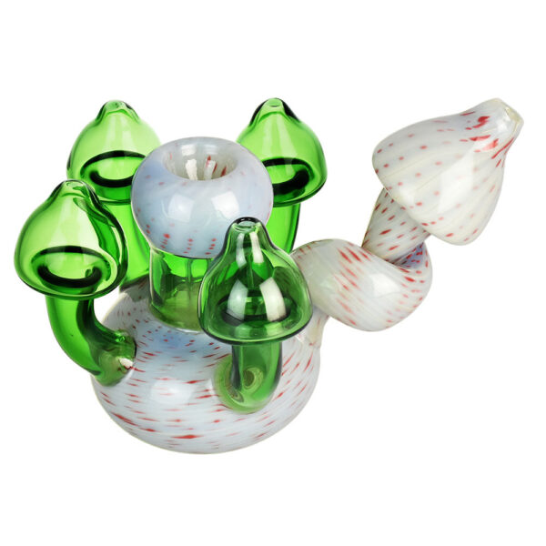 Corkscrew Shroom Bubbler Pipe – 6.5″ -Colors Vary