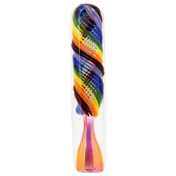 LA Pipes “Twisted Rainbow” Fumed Glass Chillum - Image 5
