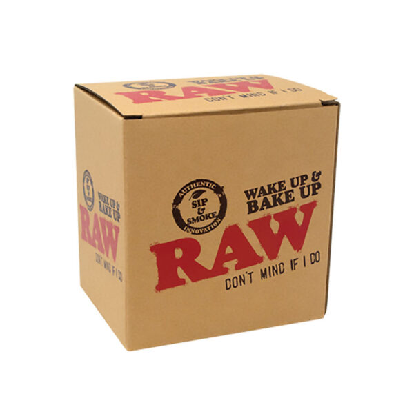 RAW Wake Up & Bake Up Ceramic Cone Mug – 10oz - Image 2