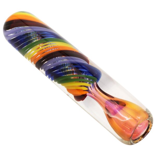 LA Pipes “Twisted Rainbow” Fumed Glass Chillum - Image 3