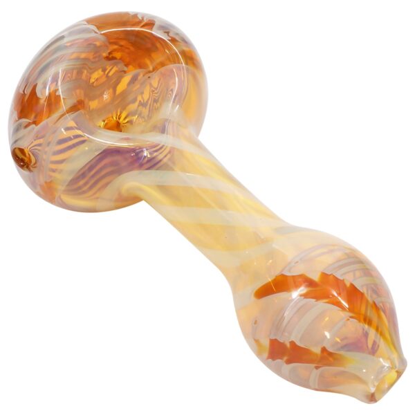 LA Pipes Twisty Cane Spoon Glass Pipe (Various Colors) - Image 4