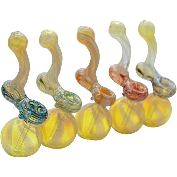 LA Pipes “Rake Bubb” Fumed Sherlock Bubbler Pipe (Various Colors) - Image 12