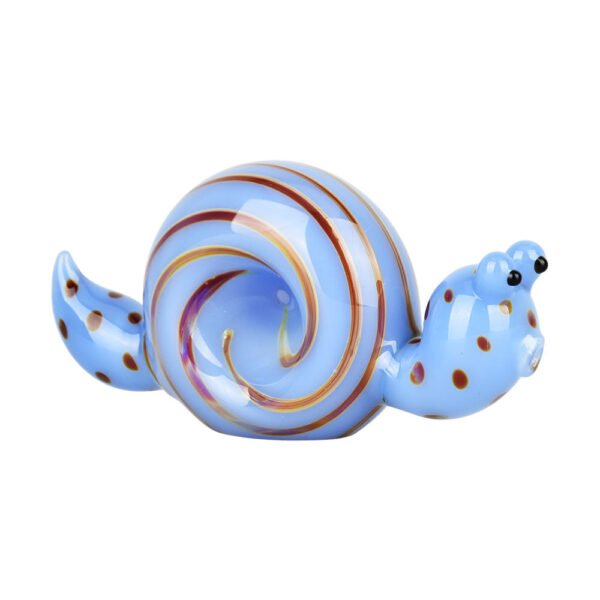 Spun Snail Glass Hand Pipe – 4″ / Colors Vary - Image 2