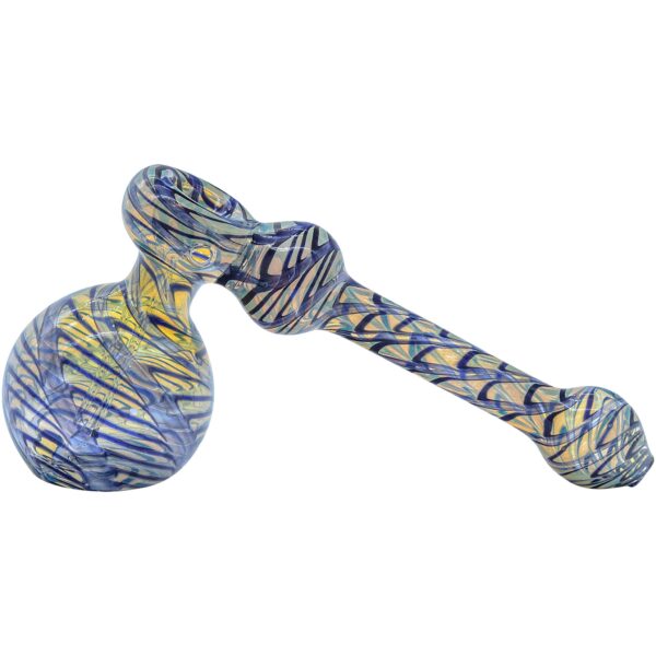 LA Pipes “Full Rake” Fumed Hammer Bubbler Pipe (Various Colors) - Image 7