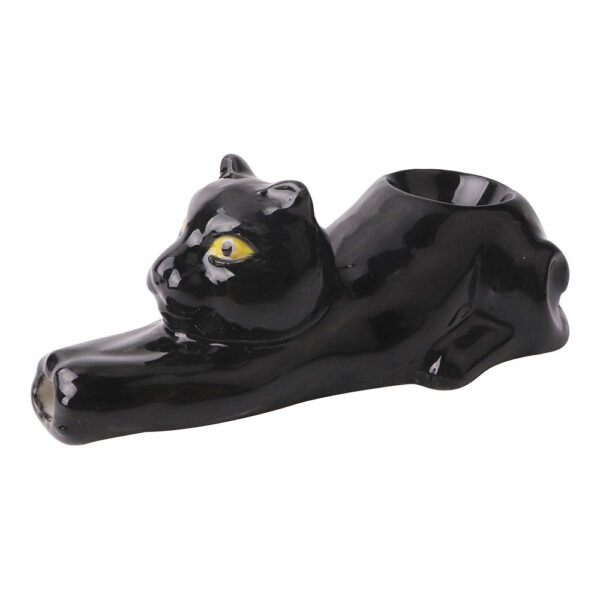 Wacky Bowlz Black Cat Ceramic Pipe – 4″