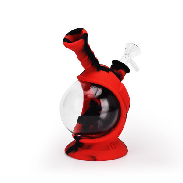 Ritual – 7.5” Silicone Astro Bubbler – Black & Red