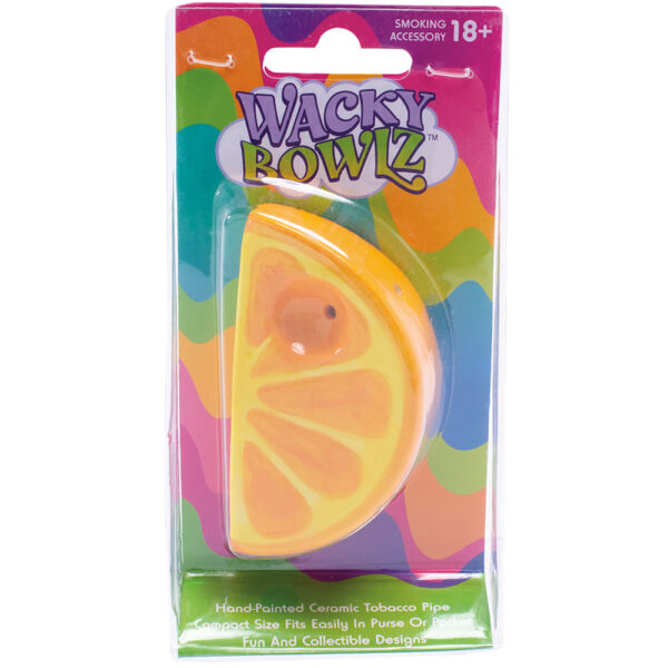 Wacky Bowlz Orange Slice Ceramic Hand Pipe | 3.5″ - Image 3