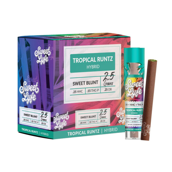 Sweet Blunt D8, HHC, THC-P – Tropical Runtz (Hybrid) - Image 2