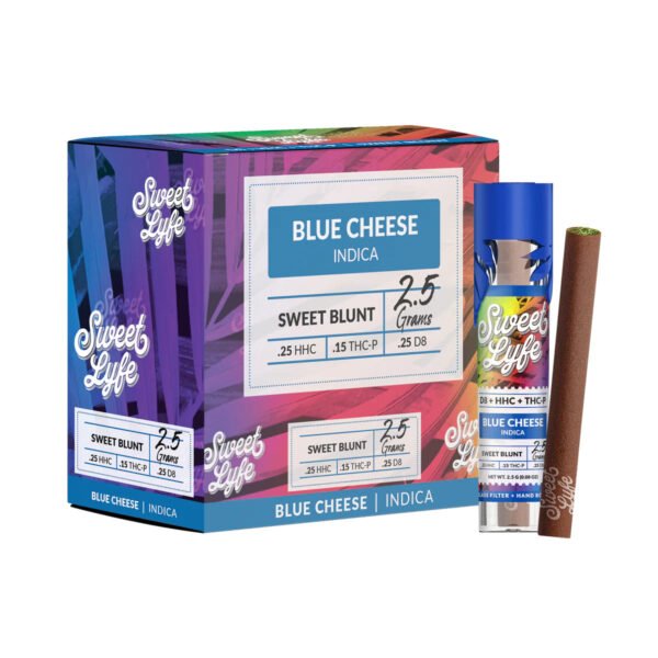 Sweet Blunt D8, HHC, THC-P – Blue Cheese (Indica) - Image 2