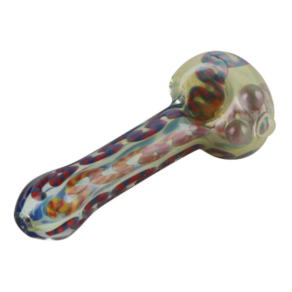 Fumed Colored Squiggles Spoon Pipe