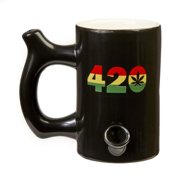 420 Mug – Black Mug with Rasta Colors