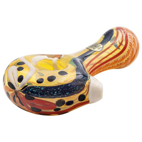 LA Pipes “Dollar Pancake” Dichroic Color-Changing Spoon Glass Pipe - Image 10