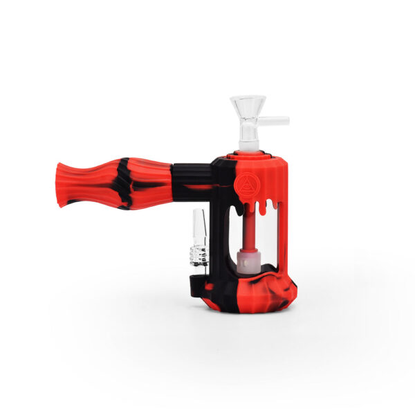 Ritual – 6” Duality Silicone Dual Use Bubbler – Black & Red