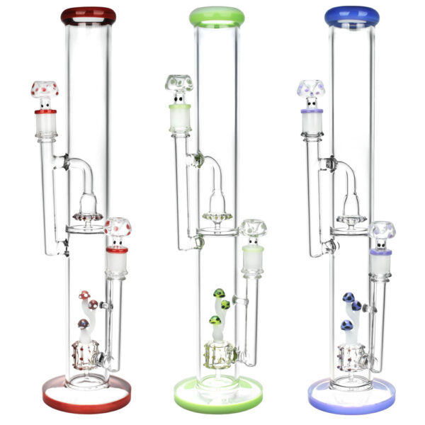 Pulsar Dub Fungi Straight Tube Water Pipe- 17″/14mm F / Colors Vary
