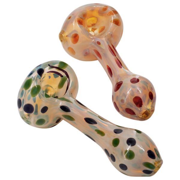 LA Pipes Polka Dot Glass Spoon Pipe