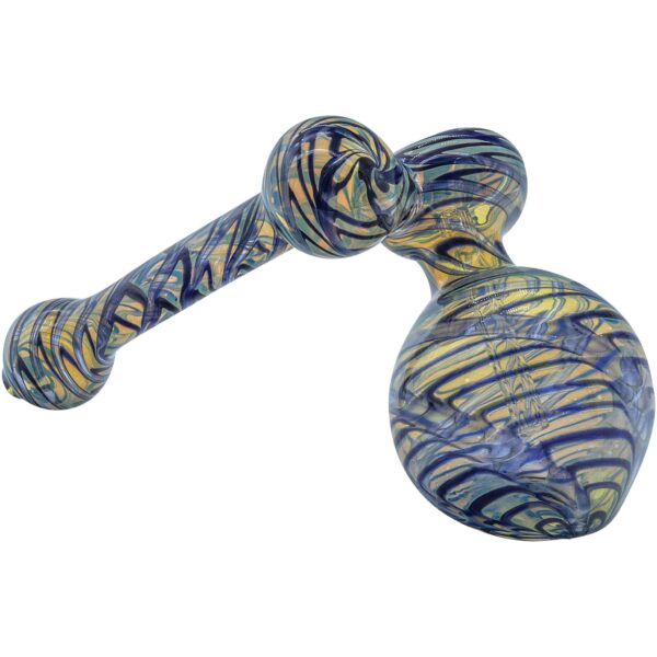 LA Pipes “Colored Sidecar” Fumed Sidecar Bubbler Pipe (Various Colors) - Image 2
