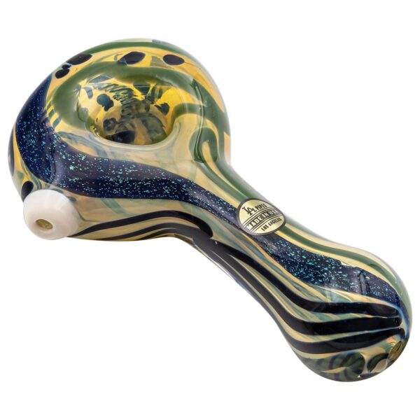 LA Pipes “Dollar Pancake” Dichroic Color-Changing Spoon Glass Pipe - Image 3