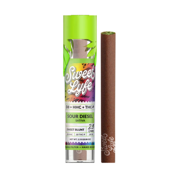Sweet Blunt D8, HHC, THC-P – Sour Diesel (Sativa)
