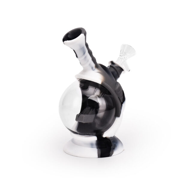 Ritual – 7.5” Silicone Astro Bubbler – Black & White Marble