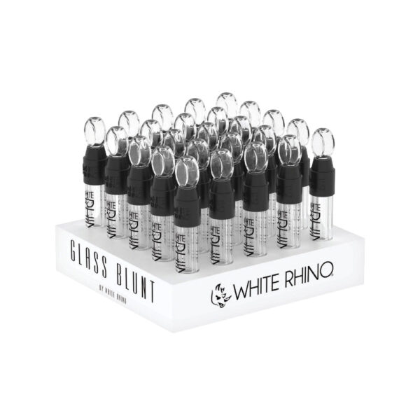 25PC DISPLAY – White Rhino Glass Blunt – 3.75″