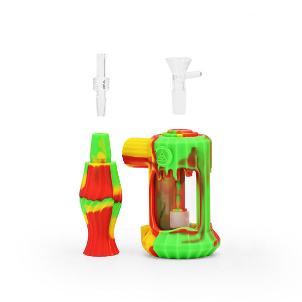 Ritual – 6” Duality Silicone Dual Use Bubbler – Rasta - Image 2