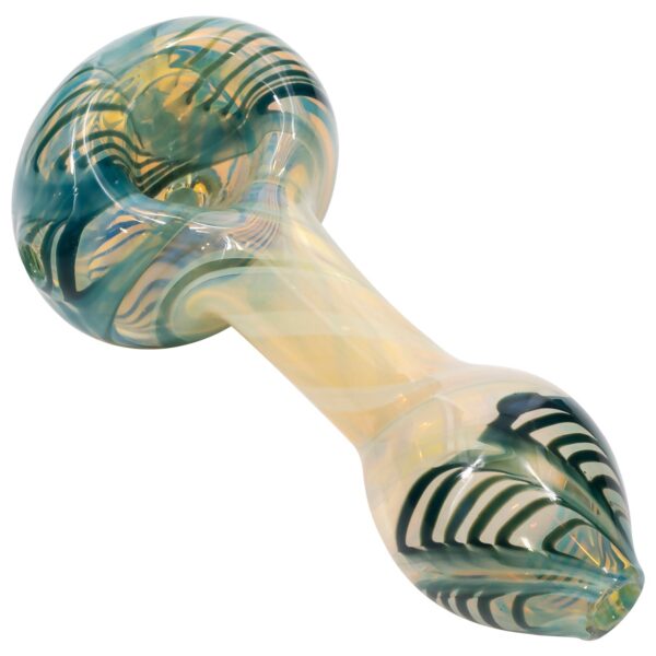 LA Pipes Twisty Cane Spoon Glass Pipe (Various Colors) - Image 2