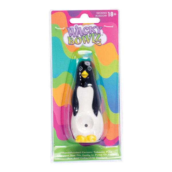 Wacky Bowlz Penguin Ceramic Pipe – 4″ - Image 4