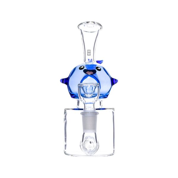 Hemper Blue Whale Glass Water Pipe – 6.25″ / 14mm F - Image 3