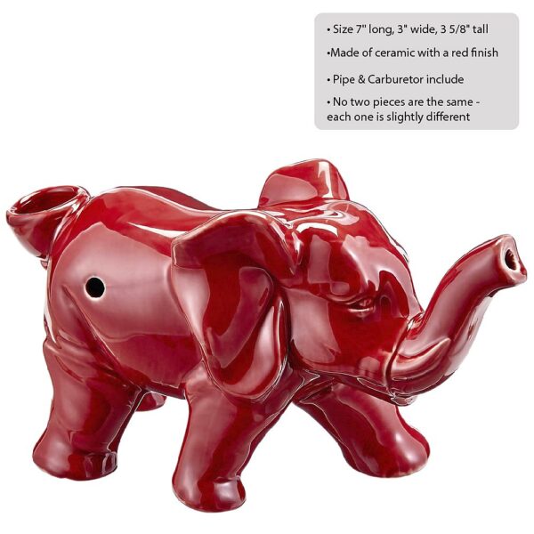 elephant novelty  pipe – red color - Image 2
