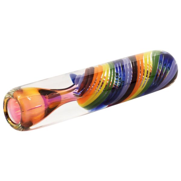 LA Pipes “Twisted Rainbow” Fumed Glass Chillum - Image 7
