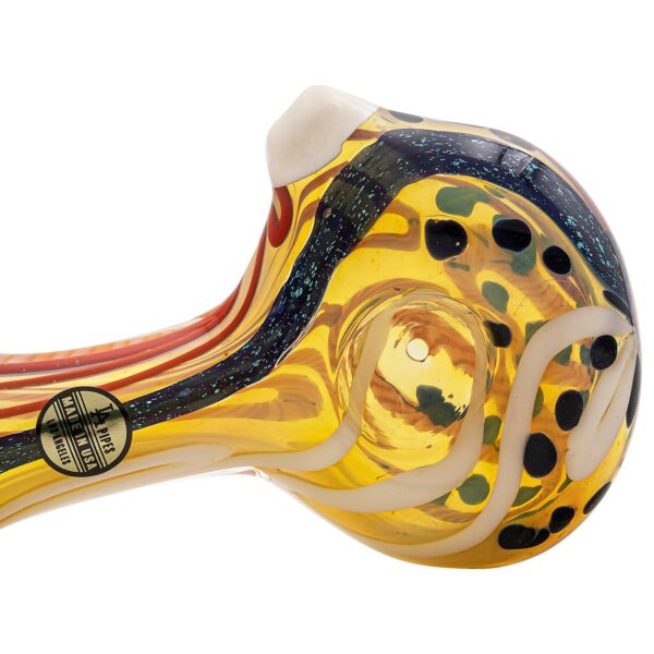 LA Pipes “Dollar Pancake” Dichroic Color-Changing Spoon Glass Pipe - Image 13