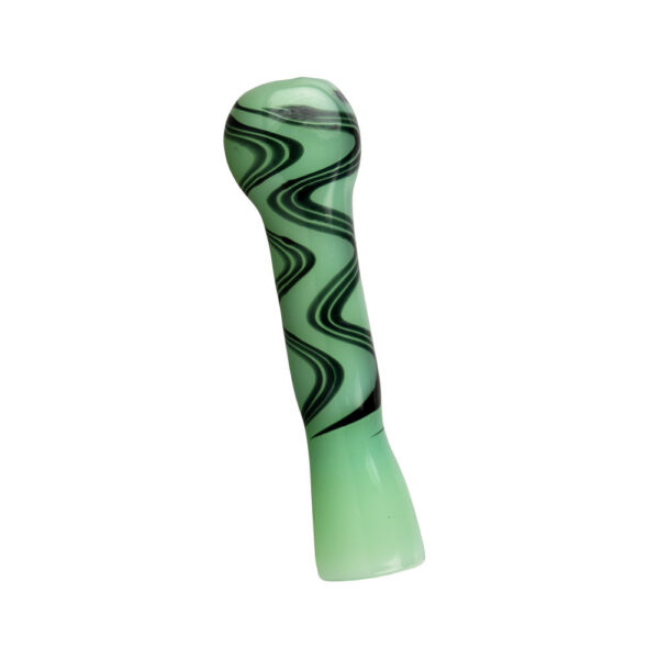 Jade Green Black Wave Chillum