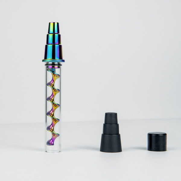 5″ Glass Blunt Hand Pipe – Multiple Colors - Image 2