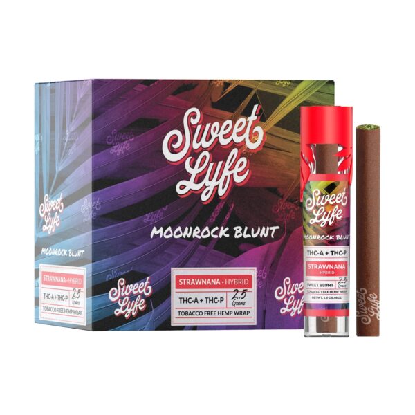Sweet Lyfe Moonrock Blunt THCA+THCP – Strawnana – Hybrid - Image 2