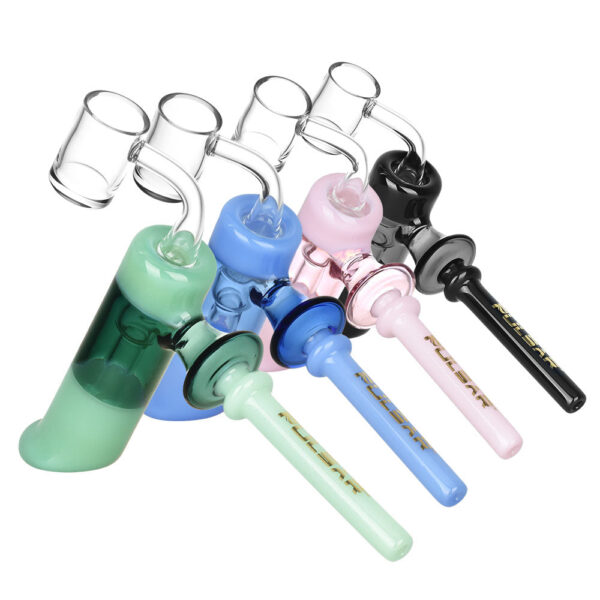 Pulsar Hammer Bubbler Concentrate Pipe – 7″ / 14mm F /  Colors Vary
