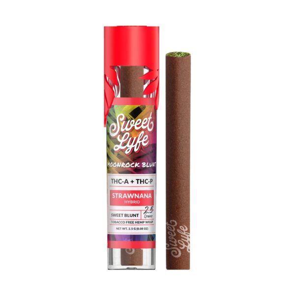 Sweet Lyfe Moonrock Blunt THCA+THCP – Strawnana – Hybrid