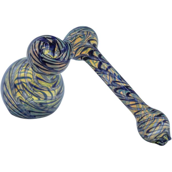 LA Pipes “Colored Sidecar” Fumed Sidecar Bubbler Pipe (Various Colors) - Image 5