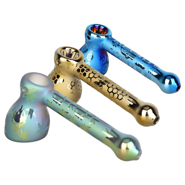 Mind Trip Fumed & Electroplated Bubbler – 5.75″ / Designs Vary