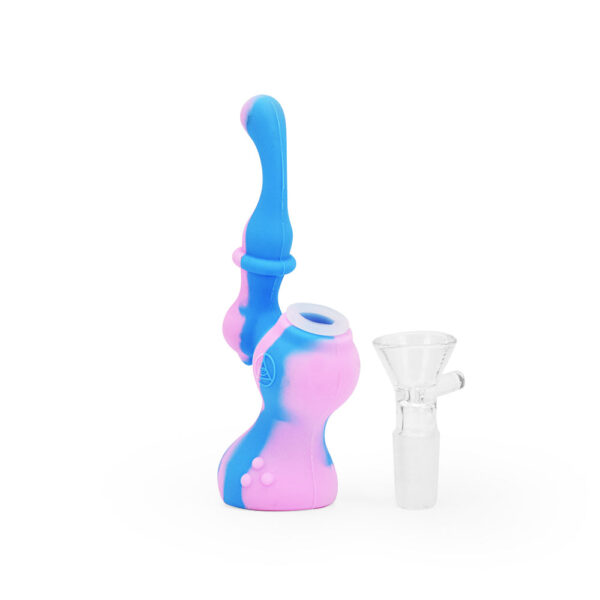 Ritual – 5” Silicone Upright Bubbler – Cotton Candy - Image 2