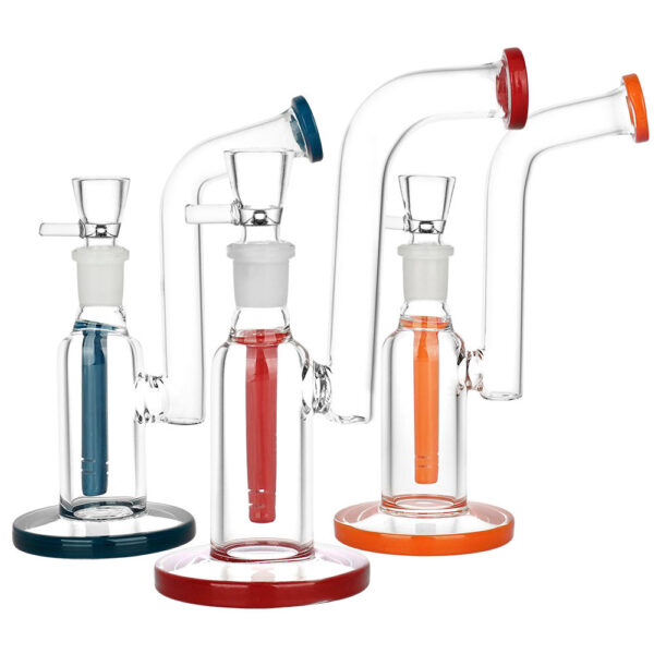 Test Tube Bent Neck Water Pipe – 6″ / 14mm F / Colors Vary